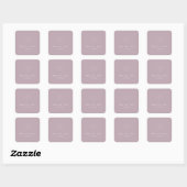 Sticker Carré SHYLAH Simple Lilac Boho Moderne Merci Mariage (Feuille)