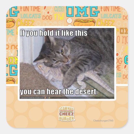 Sticker Carré Si tu le tiens comme ça (Devant)