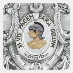 STICKER CARRÉ SI VIS PACEM PARA BELLUM