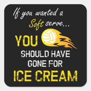 Sticker Carré Si Vous Recherché Une Crème De Glace Soft Sert - V