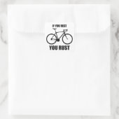 Sticker Carré Si Vous Vous Reposez, Vous Roulez À Vélo (Sac)