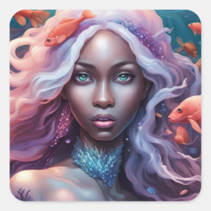 Sticker Carré Sia Mia - Collection d'oeuvres de la série Mermaid