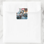 Sticker Carré Siberian Husky (Sac)