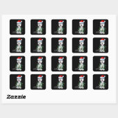 Sticker Carré Sibérien Husky Noël Noël Noël Noël Noël Noël Noël  (Feuille)