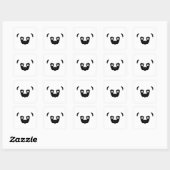 Sticker Carré Sifaka Face Silhouette (Feuille)