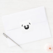 Sticker Carré Sifaka Face Silhouette (Enveloppe)