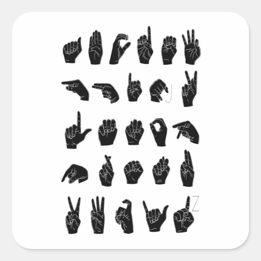 Sticker Carré Sign Language I (Devant)