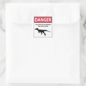 Sticker Carré Signal de danger (Raptors) (Sac)