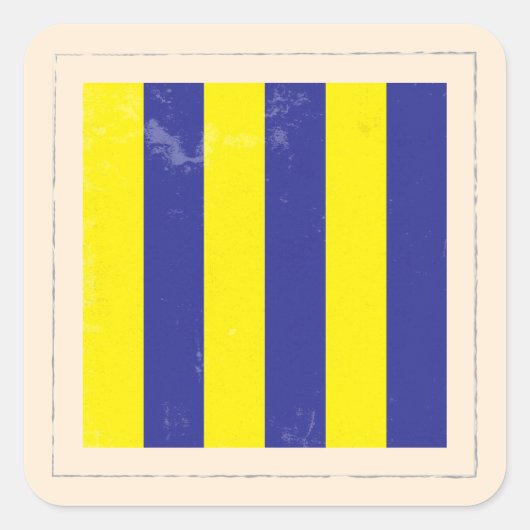 Sticker Carré Signal lettre nautique "G" (Devant)