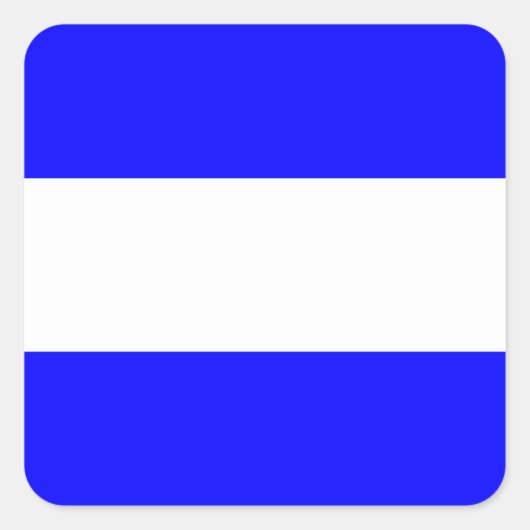 Sticker Carré Signal Nautique J (Juliet) (Devant)