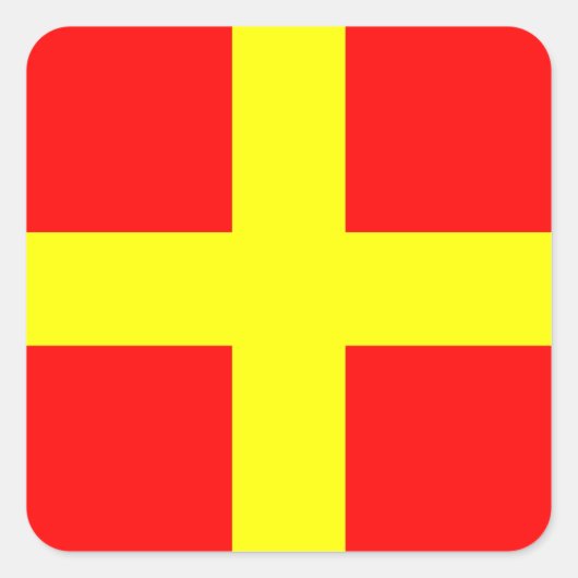 Sticker Carré Signal Nautique R (Roméo) (Devant)