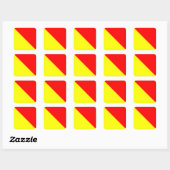 Sticker Carré Signal signalétique O (Oscar) (Feuille)
