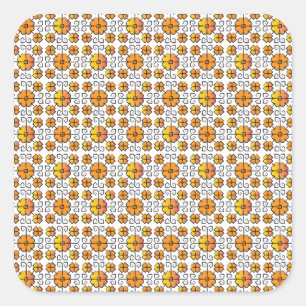 Sticker Carré Signal traditionnel letton SUN motif géométrique V