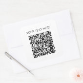Sticker Carré Signature de code QR personnalisable (Enveloppe)