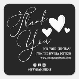 Sticker Carré Signature Script Hearts Commander Etsy Home Crafte