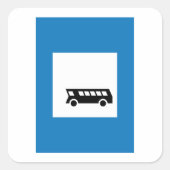 STICKER CARRÉ SIGNE D'ARRÊT D'ARRÊT DE TRANSPORT PUBLIC (Devant)