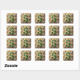 Sticker Carré Signe Dollar