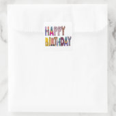 STICKER CARRÉ SIGNE "HEUREUX ANNIVERSAIRE" (Sac)