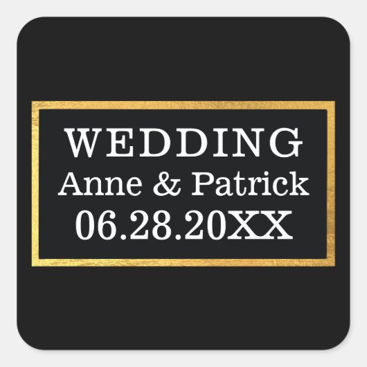 Sticker Carré signe rectangle mariage (Devant)