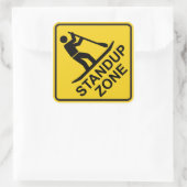 Sticker Carré SIGNE ROUTIER DE LA ZONE DE Paddleboard (Sac)