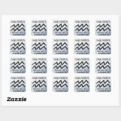 Sticker Carré SIGNE Zodiaque Aquarius Horoscope Astrologie (Feuille)