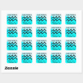 Sticker Carré SIGNE Zodiaque Aquarius Horoscope Astrologie (Feuille)