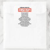 Sticker Carré Signes d'alerte précoce du fascisme (Sac)
