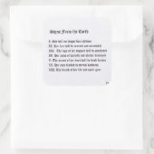 Sticker Carré Signes De La Terre (Sac)