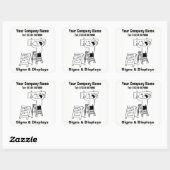 Sticker Carré Signes et affichages (Feuille)