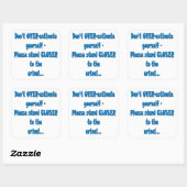 STICKER CARRÉ S'IL VOUS PLAÎT RESTE PRÈS DE L'URINAL (Feuille)