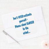 STICKER CARRÉ S'IL VOUS PLAÎT RESTE PRÈS DE L'URINAL (Enveloppe)