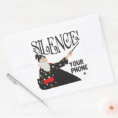 Sticker Carré Silence amusant Assistant de votre téléphone (Enveloppe)