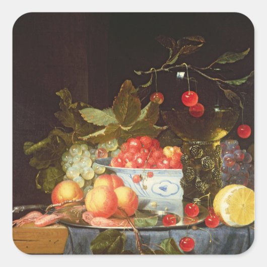 Sticker Carré Silence Life of Fruit (Devant)