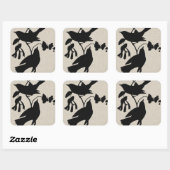 Sticker Carré Silhouette Audubon IV (Feuille)