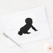 Sticker Carré Silhouette bébé (Enveloppe)