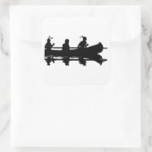 Sticker Carré Silhouette de canot (Sac)