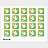 Sticker Carré Silhouette de colombe (Feuille)