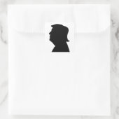 Sticker Carré Silhouette de Donald Trump (Sac)