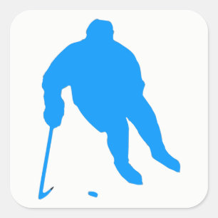 Sticker Carré Silhouette de hockey