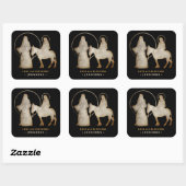 Sticker Carré Silhouette de la Nativité de Noël (Feuille)