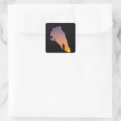 Sticker Carré Silhouette de randonneur, Point des Arches, (Sac)