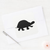 Sticker Carré Silhouette de tortue (Enveloppe)