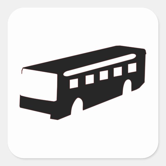 Sticker Carré Silhouette du bus (Devant)