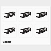 Sticker Carré Silhouette du bus (Feuille)
