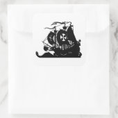 Sticker Carré Silhouette du navire (Sac)