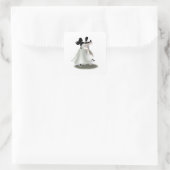 Sticker Carré Silhouette d'un couple dansant (Sac)