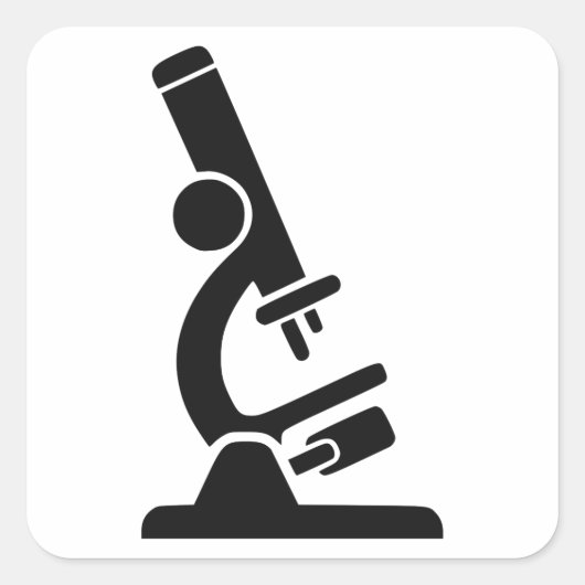 Sticker Carré Silhouette microscope (Devant)