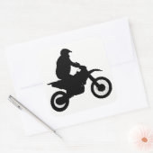 Sticker Carré Silhouette Motocross (Enveloppe)