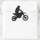 Sticker Carré Silhouette Motocross (Sac)