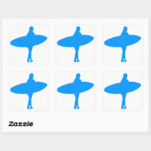 Sticker Carré Silhouette surf (Feuille)